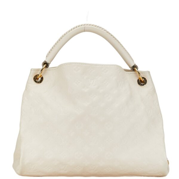 1 0162379 3 Louis Vuitton Empreinte Artsy MM Shoulder Bag Neige White