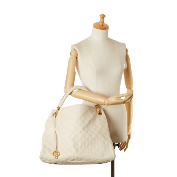 1 0162379 9 Louis Vuitton Empreinte Artsy MM Shoulder Bag Neige White