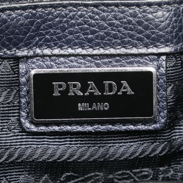 1 0163313 8 Prada Triangle Plate Saffiano 2WAY Shoulder Bag Blue