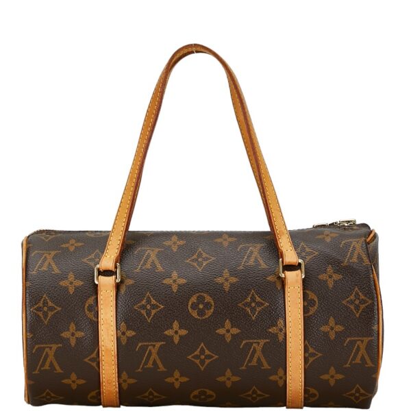 1 0163415 3 Louis Vuitton Monogram Papillon PM Handbag Brown