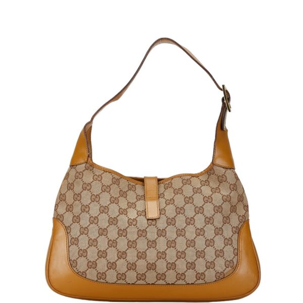 1 0163430 3 Gucci Jackie One Shoulder Bag Beige