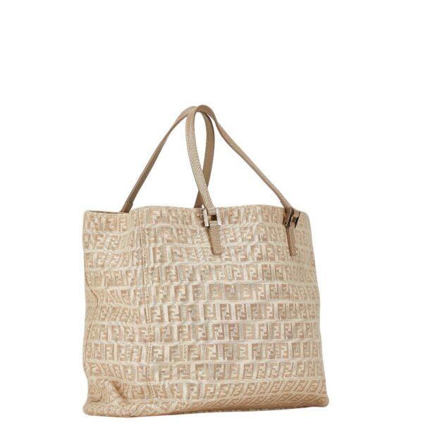 1 0163468 2 Fendi Zucca Tote Bag Beige