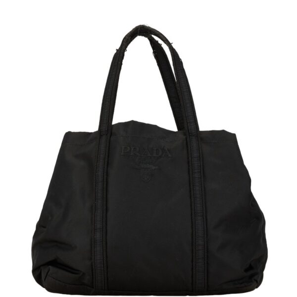 1 0163481 1 Prada Nylon Handbag Black