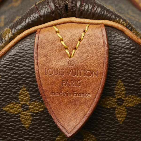 1 0163660 9 Louis Vuitton Monogram Speedy 35 Bag Brown