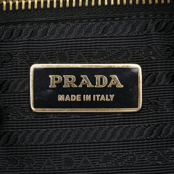 1 0163768 9 Prada Triangle Plate Nylon 2WAY Shoulder Bag Black