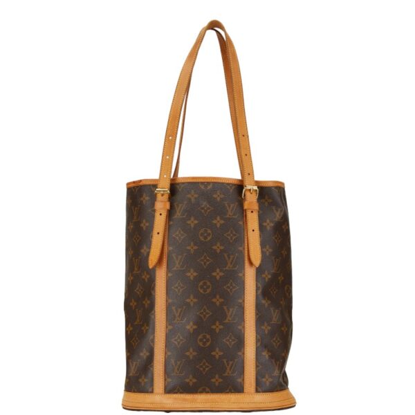 1 0163791 3 Louis Vuitton Monogram Bucket GM Shoulder Bag Brown