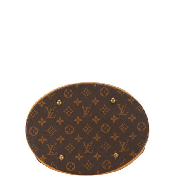 1 0163791 4 Louis Vuitton Monogram Bucket GM Shoulder Bag Brown