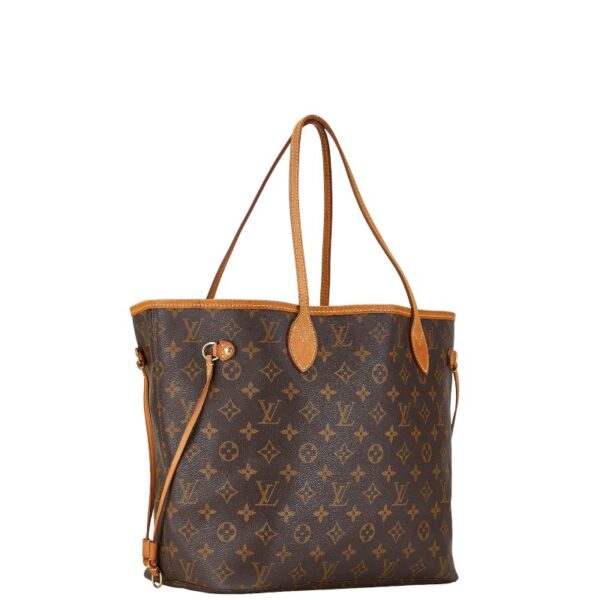 1 0163907 2 Louis Vuitton Monogram Neverfull MM Shoulder Bag Brown