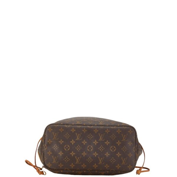 1 0163907 4 Louis Vuitton Monogram Neverfull MM Shoulder Bag Brown