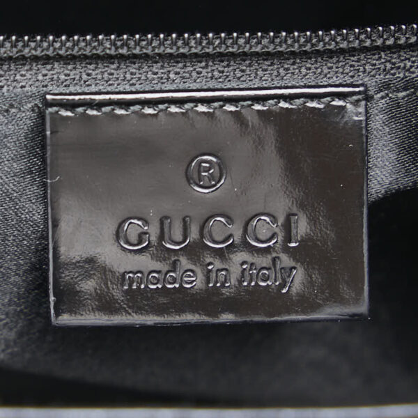 1 0163975 7 Gucci Patent One Shoulder Bag Black