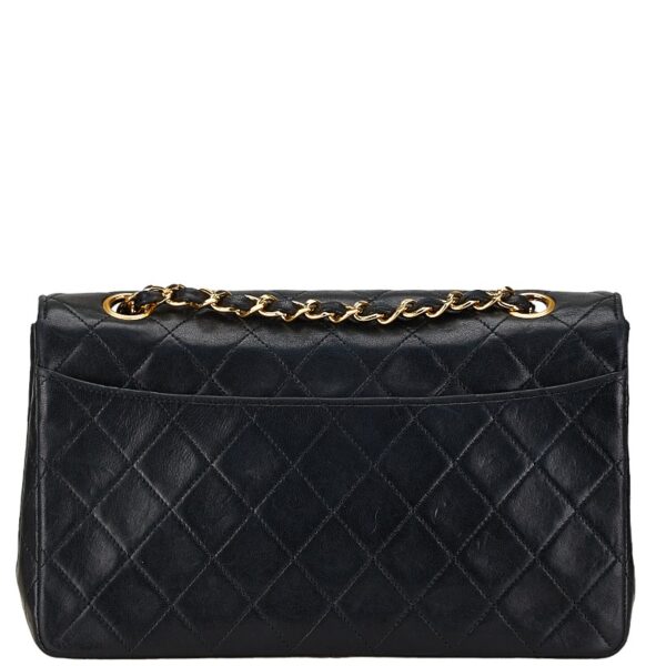 1 0164110 3 Chanel Matelasse Chain Shoulder Bag Lambskin Black