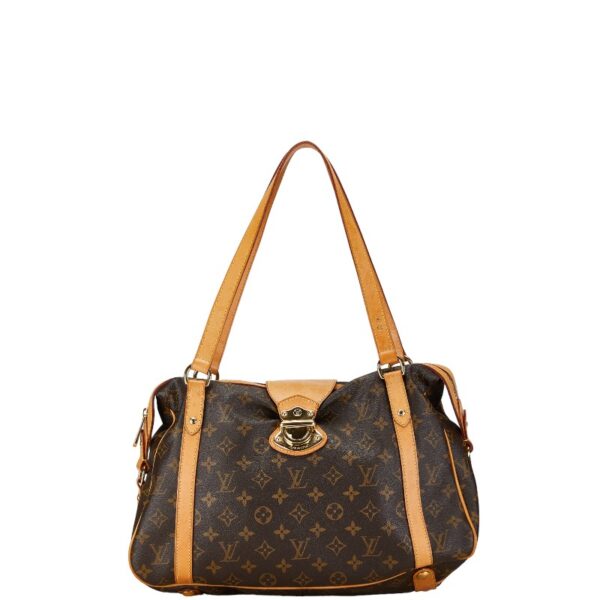 1 0164139 1 Louis Vuitton Monogram Stresa PM Shoulder Bag Brown