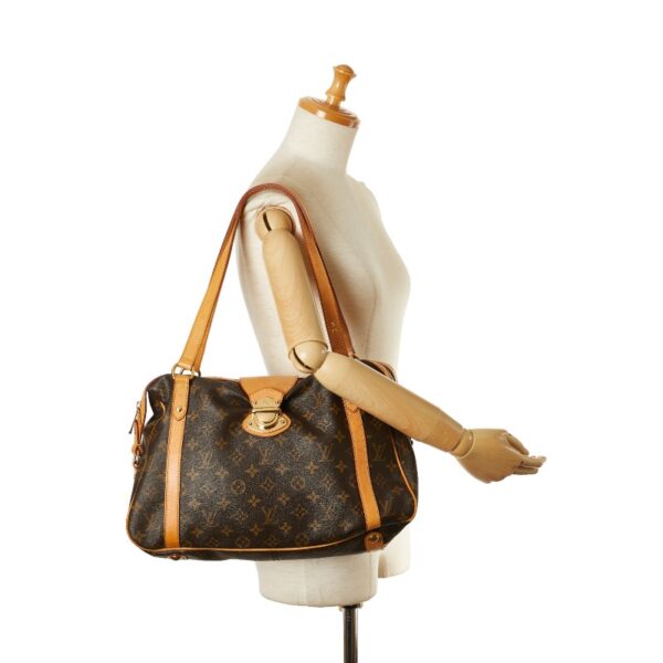 1 0164139 11 Louis Vuitton Monogram Stresa PM Shoulder Bag Brown