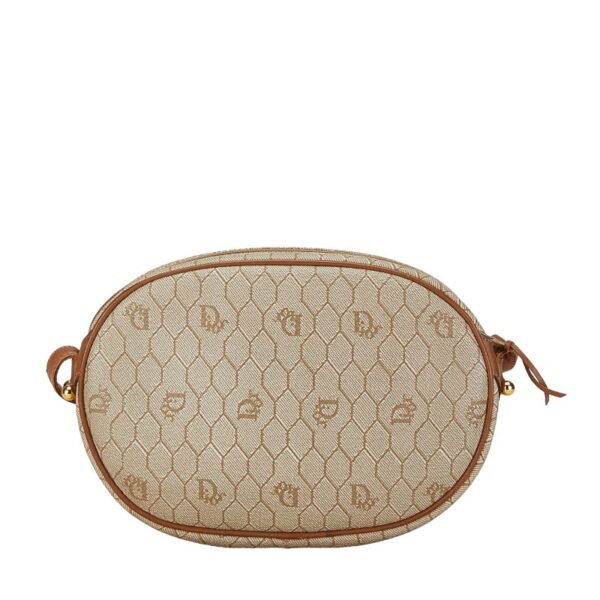 1 0164748 3 Dior Honeycomb Shoulder Bag Greige Brown