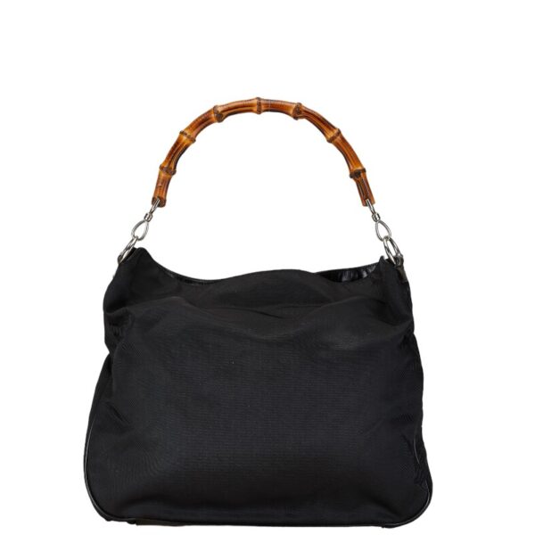 1 0164787 4 Gucci Bamboo 2WAY Handbag Black