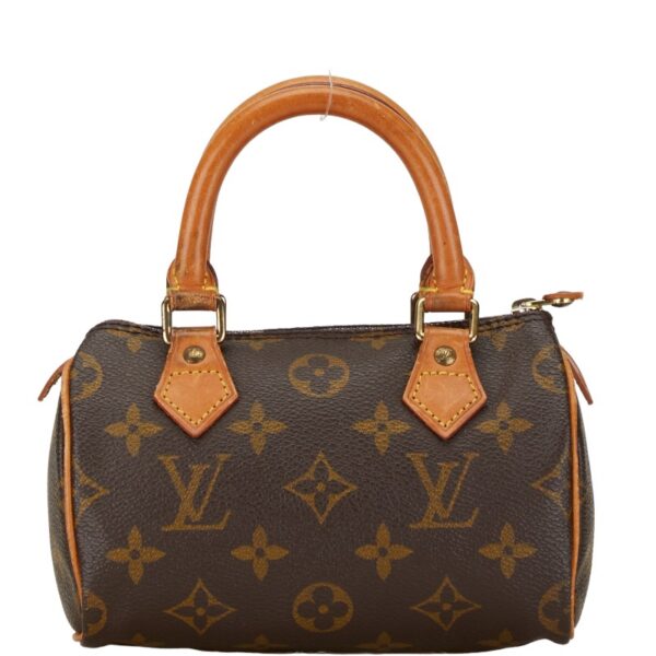 1 0164794 2 Louis Vuitton Monogram Mini Speedy 2WAY Handbag Brown