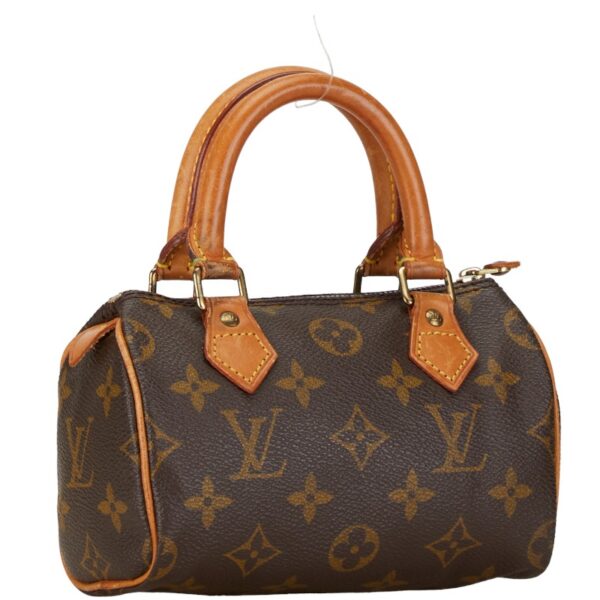 1 0164794 3 Louis Vuitton Monogram Mini Speedy 2WAY Handbag Brown