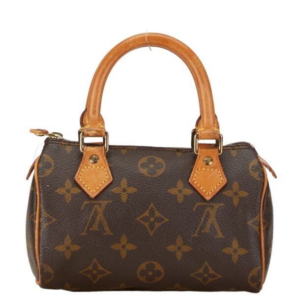 1 0164794 4 Louis Vuitton Monogram Mini Speedy 2WAY Handbag Brown