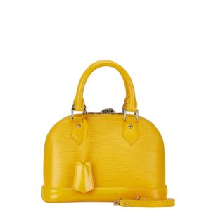 1 0164799 1 Balenciaga Paper Key Case Leather Yellow