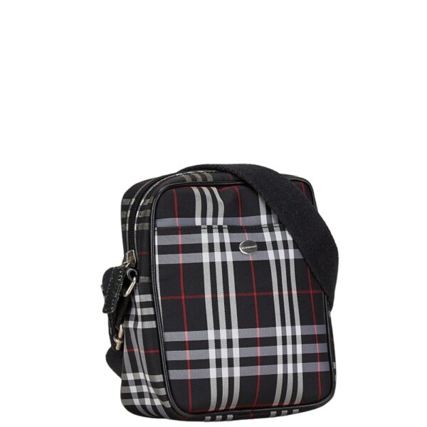 1 0164809 2 Burberry Nova Check Crossbody Shoulder Bag Red Black