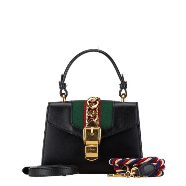 1 0164875 1 Gucci Sylvie 2WAY Handbag Black