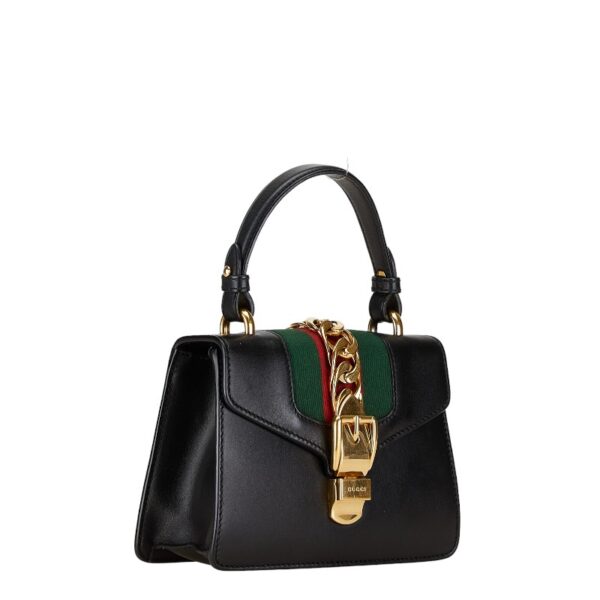 1 0164875 3 Gucci Sylvie 2WAY Handbag Black