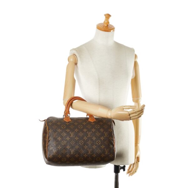 1 0165285 11 Louis Vuitton Monogram Speedy 30 Bag Brown