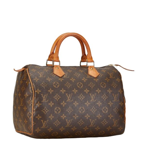 1 0165285 2 Louis Vuitton Monogram Speedy 30 Bag Brown