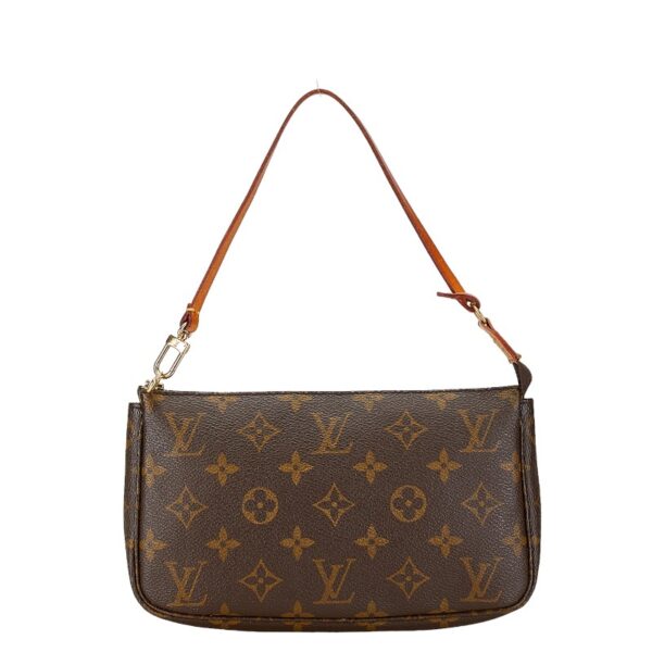 1 0165287 1 Louis Vuitton Monogram Pochette Accessoire Handbag Brown