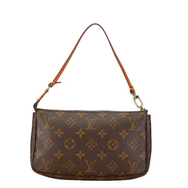 1 0165287 3 Louis Vuitton Monogram Pochette Accessoire Handbag Brown