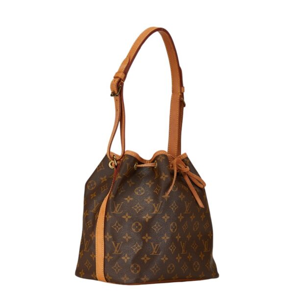 1 0165294 3 Louis Vuitton Monogram Petit Noe Shoulder Bag Brown