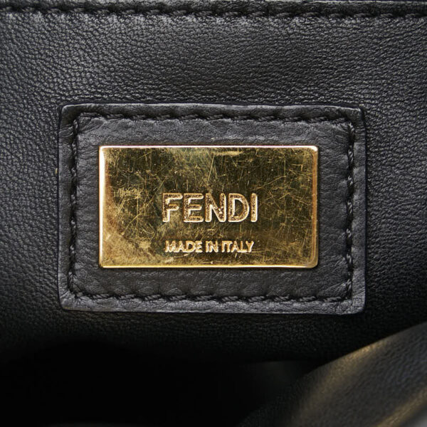 1 0165323 8 Fendi Peekaboo Mini 2WAY Shoulder Bag Black