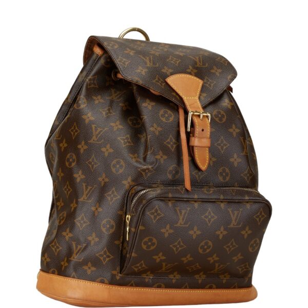 1 0165791 2 Louis Vuitton Monogram Montsouris GM Backpack Brown