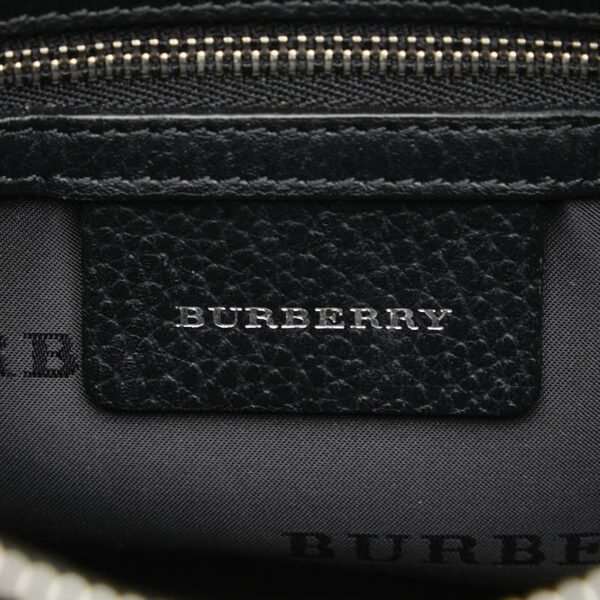 1 0165818 8 Burberry Nova Check Crossbody Shoulder Bag Nylon Black Beige