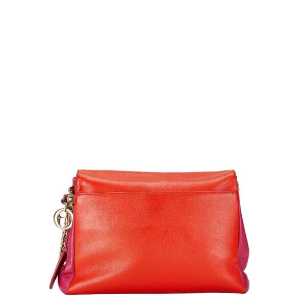 1 0165843 3 Dior Chain Shoulder Bag Orange Pink