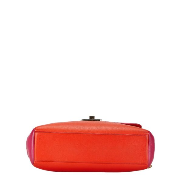 1 0165843 4 Dior Chain Shoulder Bag Orange Pink