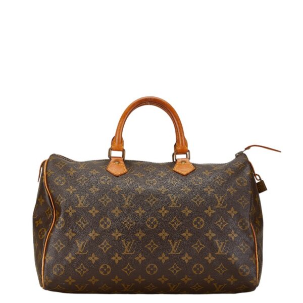 1 0165851 1 Louis Vuitton Monogram Speedy 35 Handbag Brown