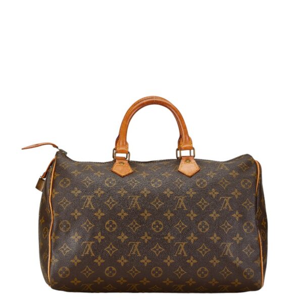 1 0165851 3 Louis Vuitton Monogram Speedy 35 Handbag Brown