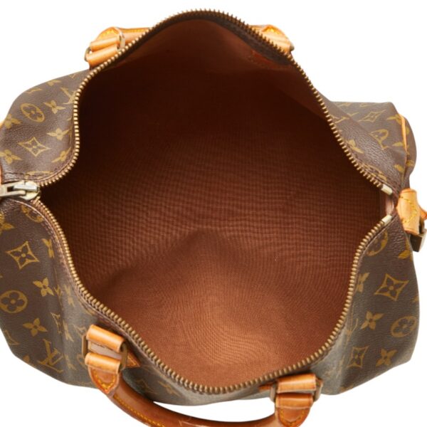 1 0165851 8 Louis Vuitton Monogram Speedy 35 Handbag Brown