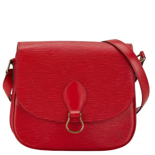 1 0165856 1 Louis Vuitton Epi Saint Cloud GM Crossbody Shoulder Bag Castilian Red