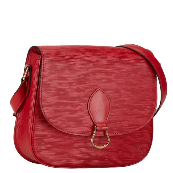 1 0165856 2 Louis Vuitton Epi Saint Cloud GM Crossbody Shoulder Bag Castilian Red