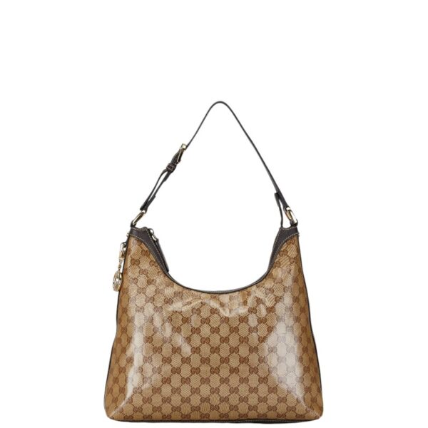 1 0165862 1 Gucci GG Crystal Shoulder Bag Beige