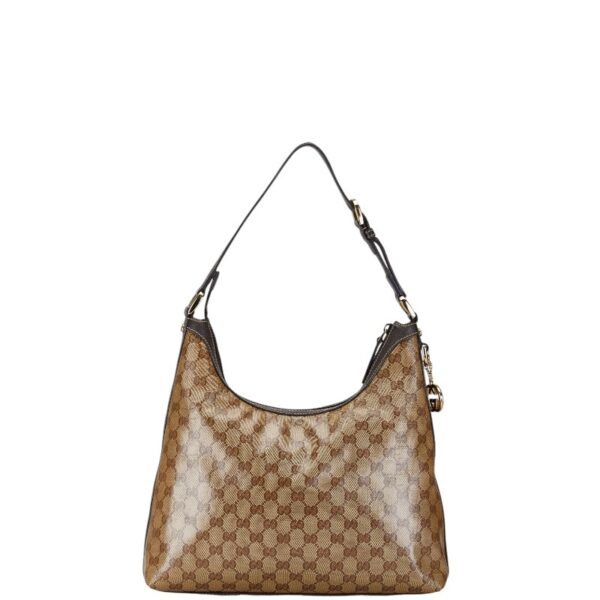 1 0165862 3 Gucci GG Crystal Shoulder Bag Beige