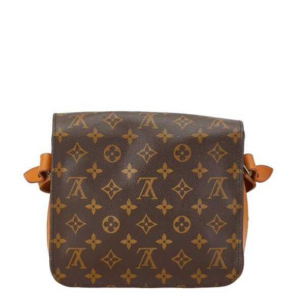 1 0165865 3 Louis Vuitton Monogram Cartesier MM Crossbody Shoulder Bag Brown