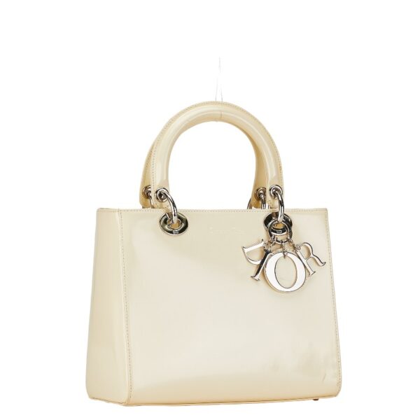 1 0165880 3 Dior Dior Shoulder Bag 2Way Enamel Beige