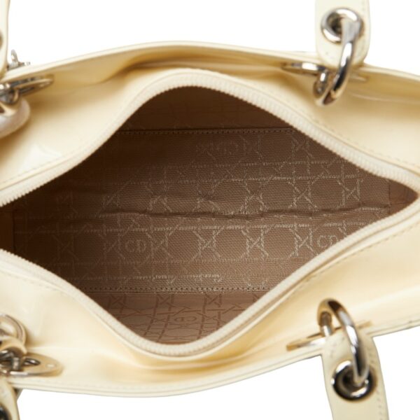 1 0165880 7 Dior Dior Shoulder Bag 2Way Enamel Beige