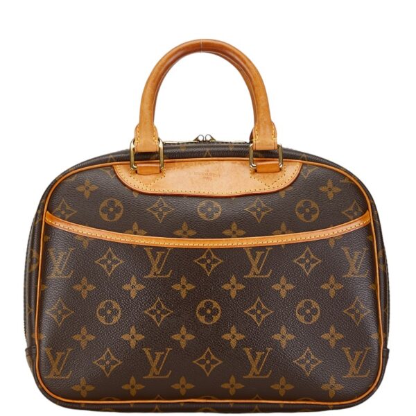 1 0166899 1 Louis Vuitton Monogram Trouville Handbag Brown