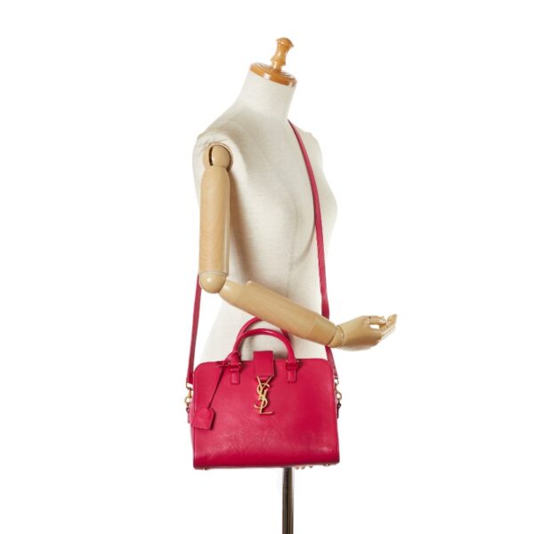 1 0166941 12 Saint Laurent Baby Cabas Shoulder Bag 2Way Pink