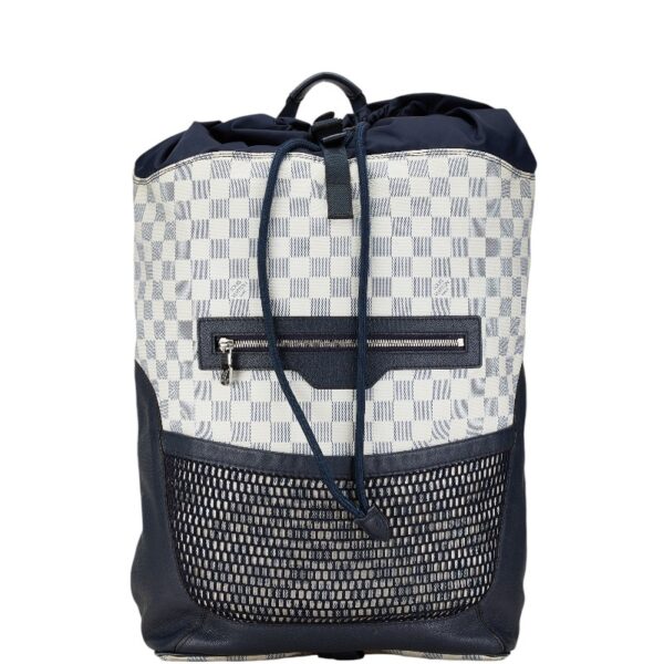 1 0166943 1 Louis Vuitton Damier Coast Match Point Rucksack Blue White