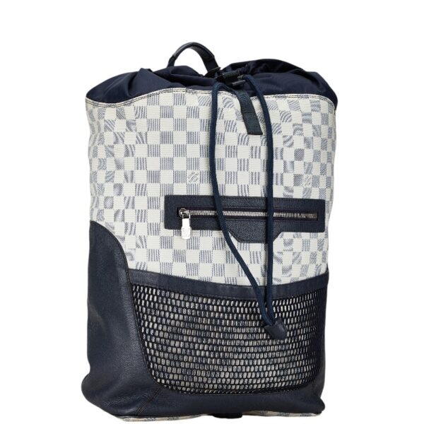 1 0166943 2 Louis Vuitton Damier Coast Match Point Rucksack Blue White